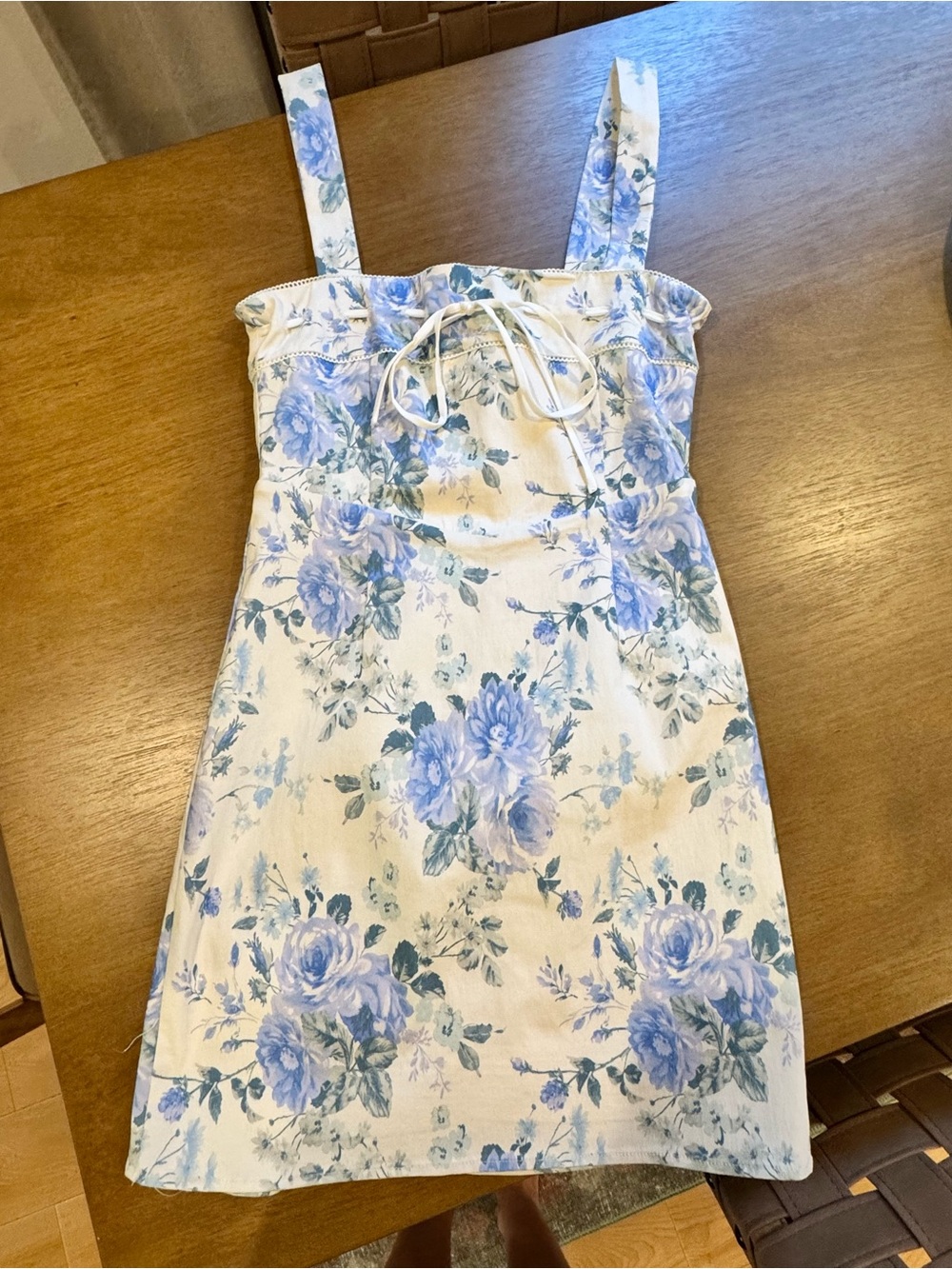 Blue Blush Blue and White Floral Mini Dress